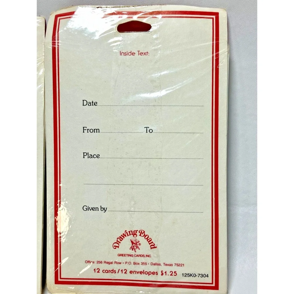 2 Drawing Board 12 Pk Christmas Cocktails Party Vintage Invitations Envelopes‎